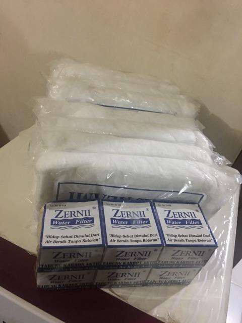 Karbon Aktif 6 Pcs & Kapas Alami Penyaring 8 Pcs