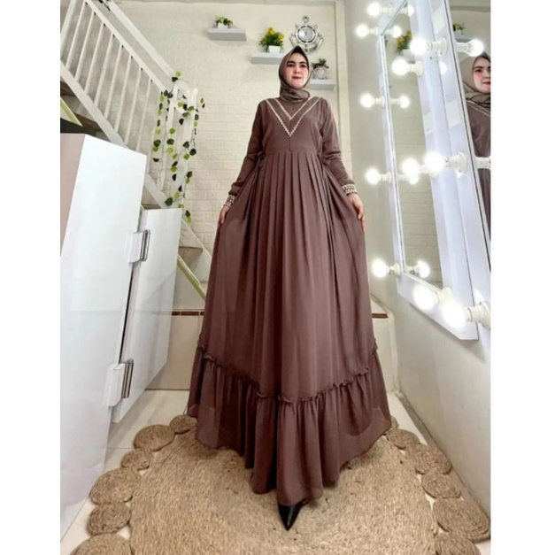 DRESS MUSLIM, baju wanita, baju gamis, dress, gamis, Baju gamis, fashion wanita, Renata Dress. dvm