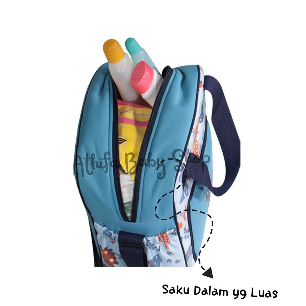 Tas Sedang Popok Perlengkapan Bayi Diaper Bag Baby Family Seri 8 Flaminggo Kado Ibu Hamil Melahirkan