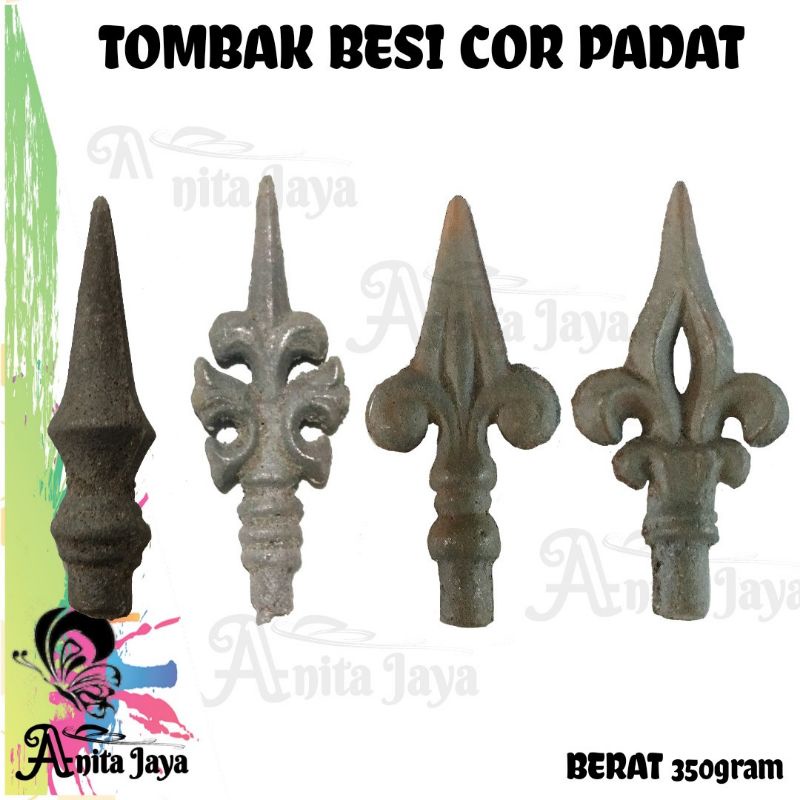 Jual tombak pagar besi cor model tombak keraton pengaman pintu pagar