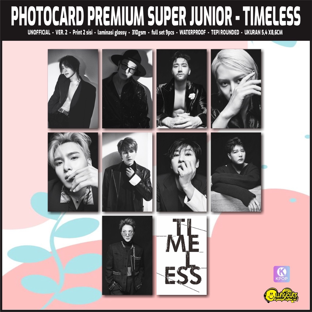 PHOTOCARD FULL SET PREMIUM UNOFFICIAL SUPER JUNIOR KEEP ON GOING / PRINT 2 SISI FULL GLOSSY LAMINASI / ANTI AIR / ISI 9 PCS