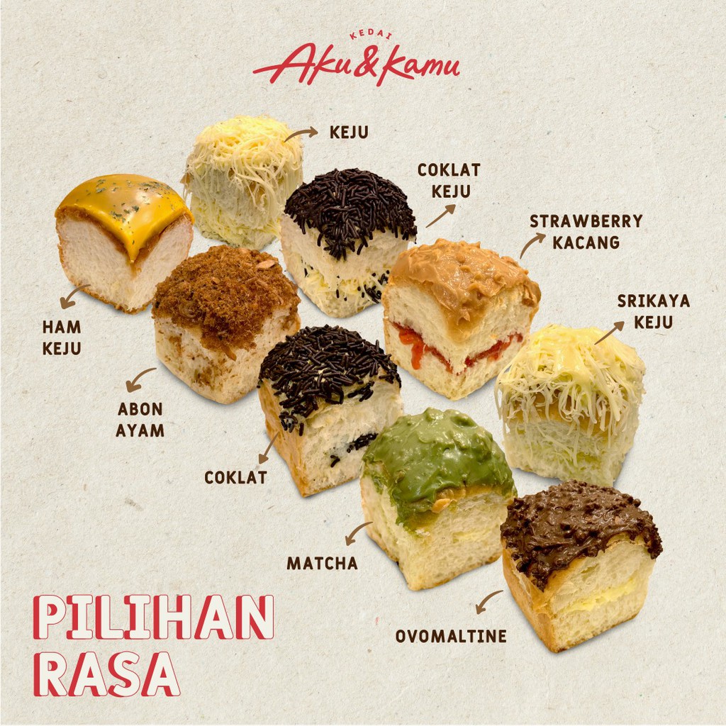 

Kedai Aku & Kamu Roti Bantal Rasa Varian Isi 9