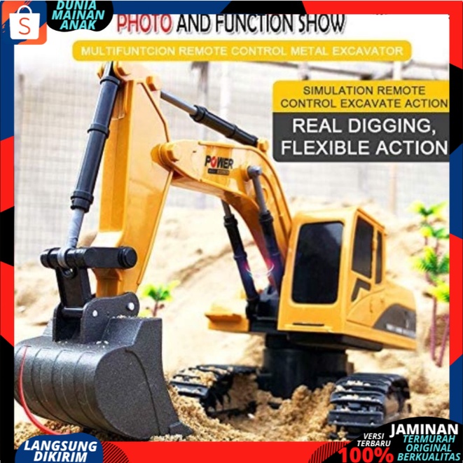 Heavy machine RC excavator crawler mainan mobil truk beco digger RC 1:24 remote kontrol Versi New