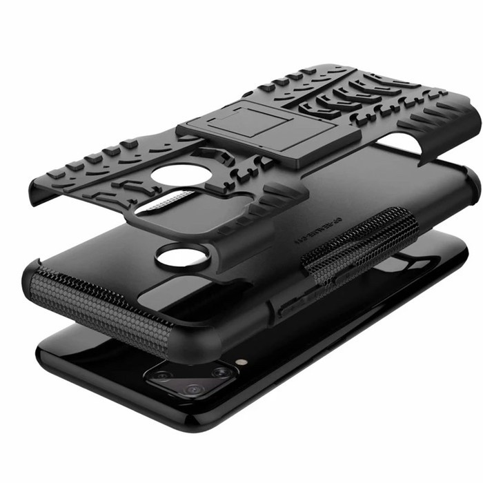 REALME C15 / REALME C12 RUGGED ARMOR DEFENDER CASE WITH KICK STAND