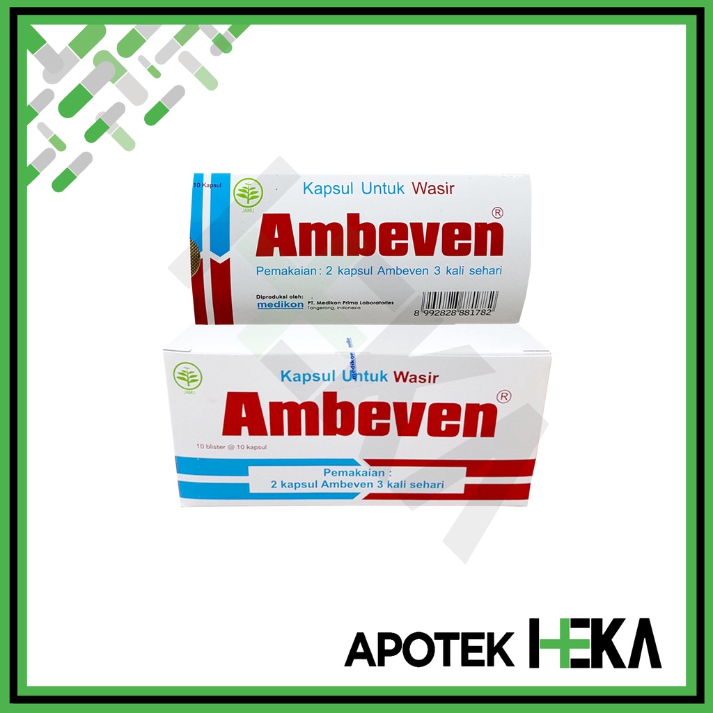 Ambeven Kapsul Obat untuk Wasir Ambeien Box isi 10x10 (SEMARANG)