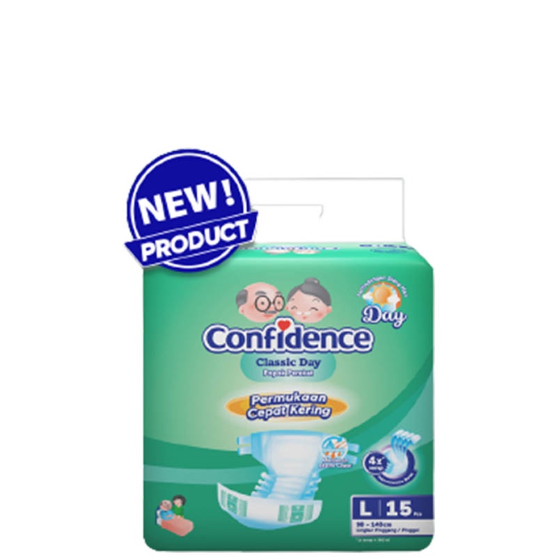 Promo Harga Confidence Adult Diapers Classic Day L15 15 pcs - Shopee