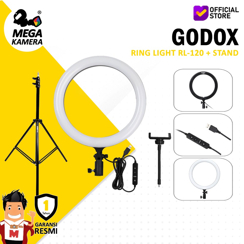 Godox RL-120 Ring Light - Beauty Lighting Video With Light Tripod Stand RL120