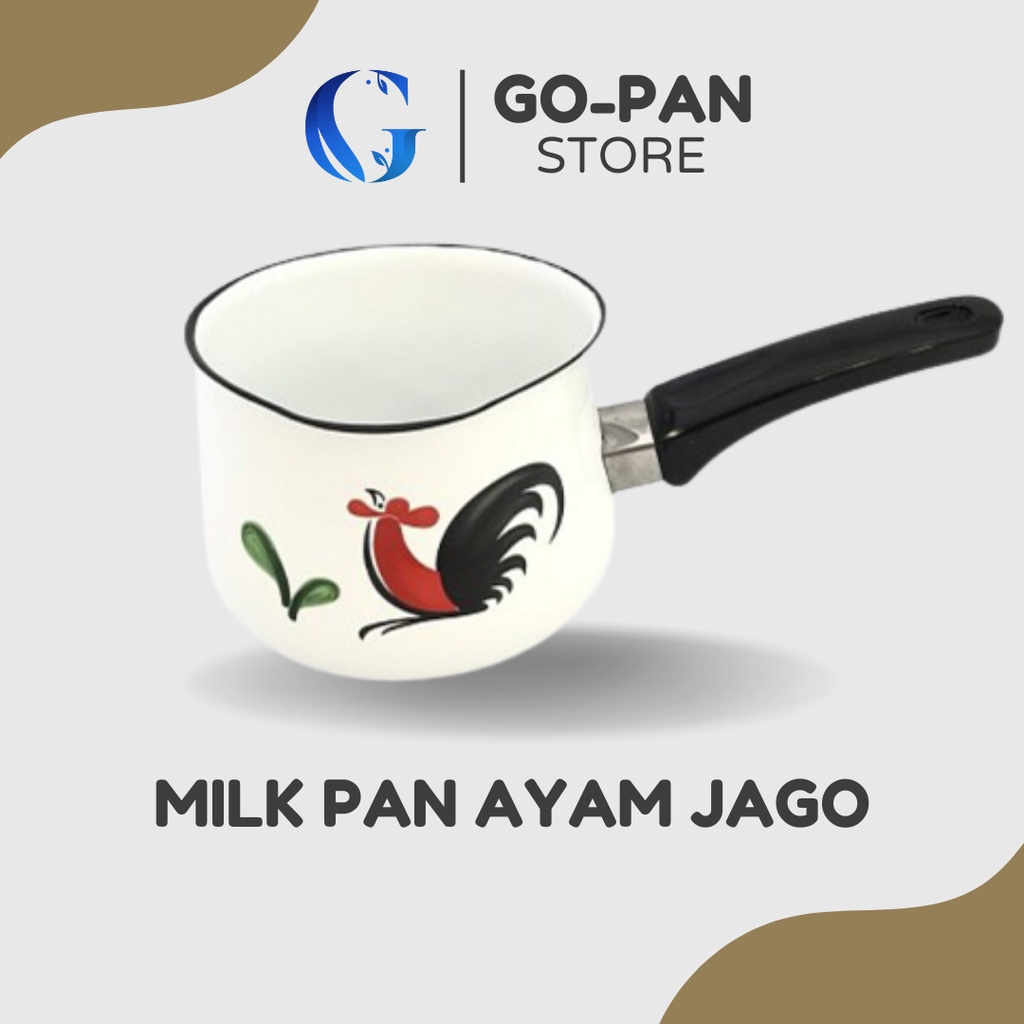 Panci Susu Lucu Anti Lengket Cap Ayam Jago 1 Liter Merk Kedaung Bahan Enamel Untuk Milk Pan Panci Sa