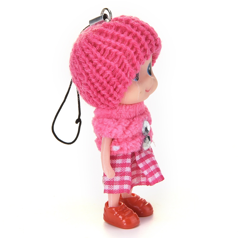 {LUCKID}1 Pcs Soft Baby Dolls Interactive Mini Doll Phone Hanging Kids Children Toys 8cm