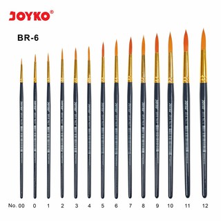 JOYKO BRUSH ROUND SATUAN / KUAS LUKIS CAT ACRYLIC AIR POSTER BR-6 MURAH BERKUALITAS