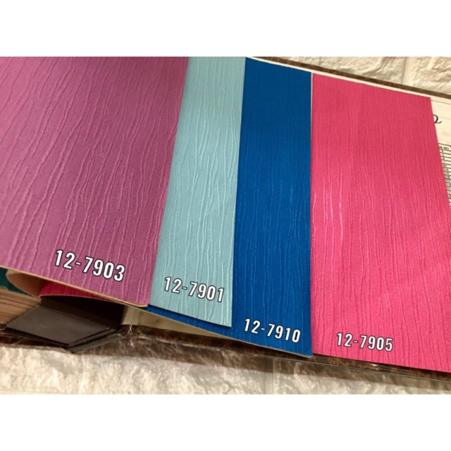 Wallpaper Dinding Murah Polos Tekstur Urat Garis Warna Biru Pink Cerah Maestro