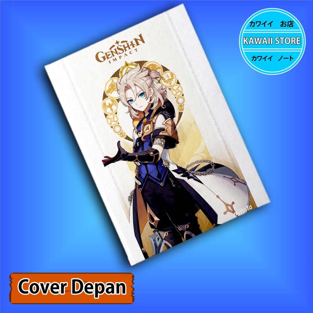 

Notebook / Pocket book Hard Cover Anime Game Genshin Impact ALBEDO uk A5 & A6 / Notes Book