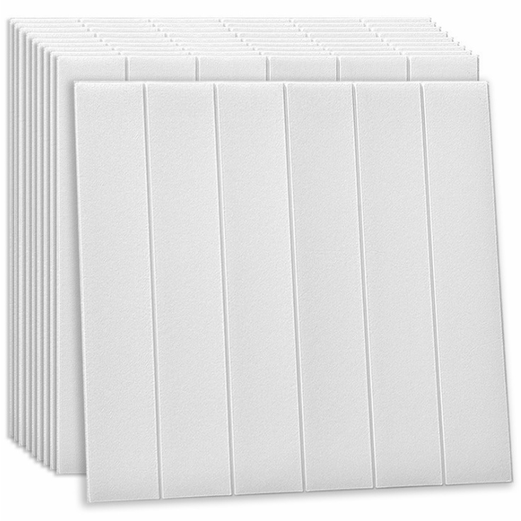 （COD ）Wallpaper 3D FOAM / Motif Kayu Wood Foam Dekorasi Kamar Murah High Quality 70x70cm-White/ 70x70cm