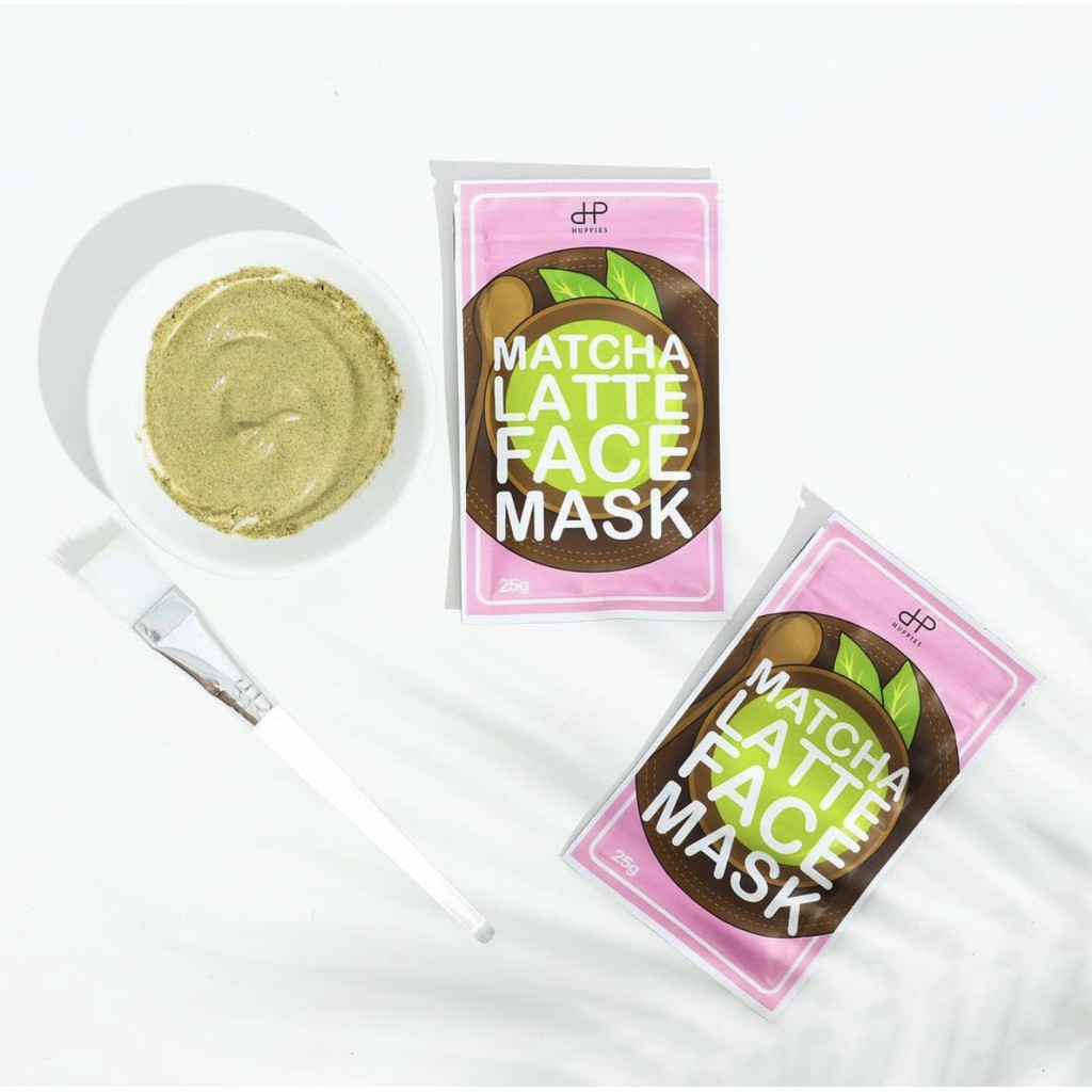 [HUPPIES.ID] MATCHA LATTE FACE MASK - BPOM / CLAY MASK / ZIP LOCK