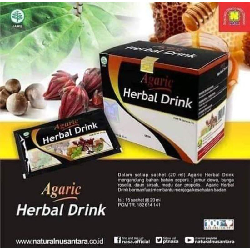 

Agaric Herbal Drink NASA Minuman Ksehatan Baik Untuk Jantung