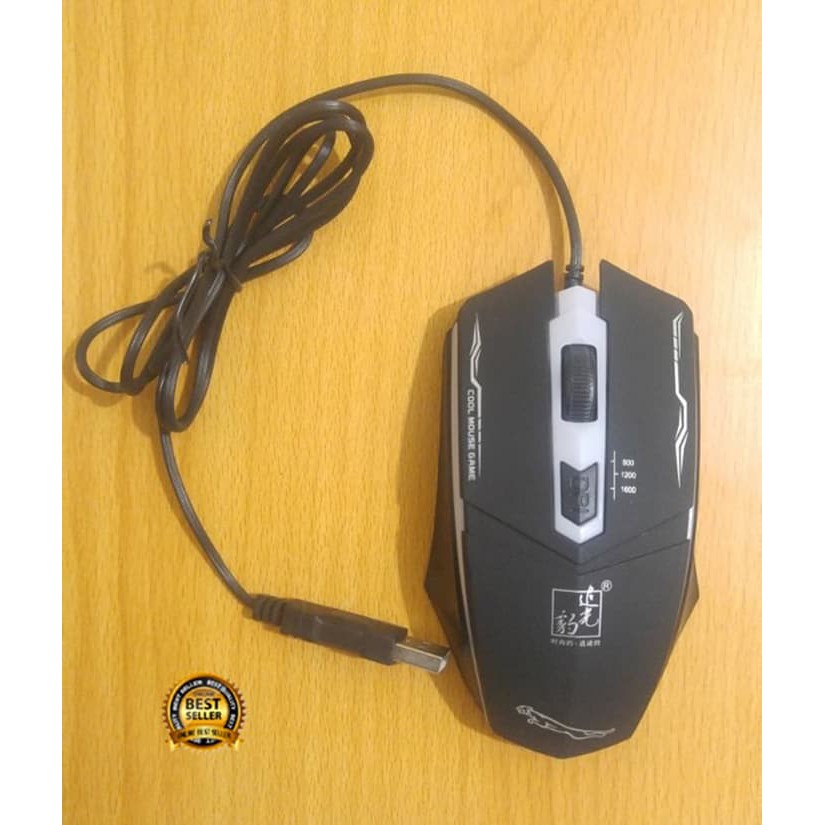 MOUSE GAMING, MOUSE GAMING 4 DIGIT LED (7 LAMPU) LEOPARD 199