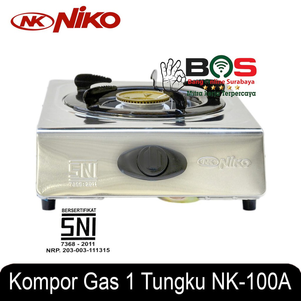 Kompor 1 Tungku Stainless Niko NK-100A NK 100A NK100A Kompor 1 Tungku