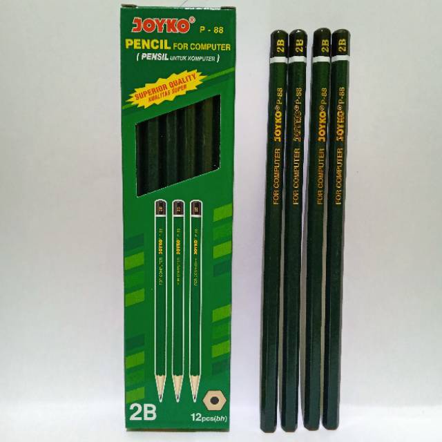 

1Pcs-3Pcs-6Pcs ~ PENSIL 2B WARNA HITAM JOYKO UNTUK UJIAN KOMPUTER MURAH BERKUALITAS P-88 DAN BISA COD