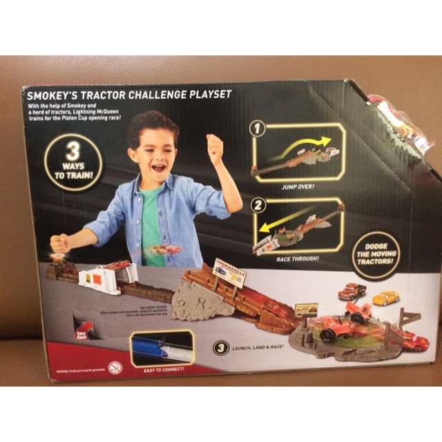 disney cars smokey's tractor challenge playset