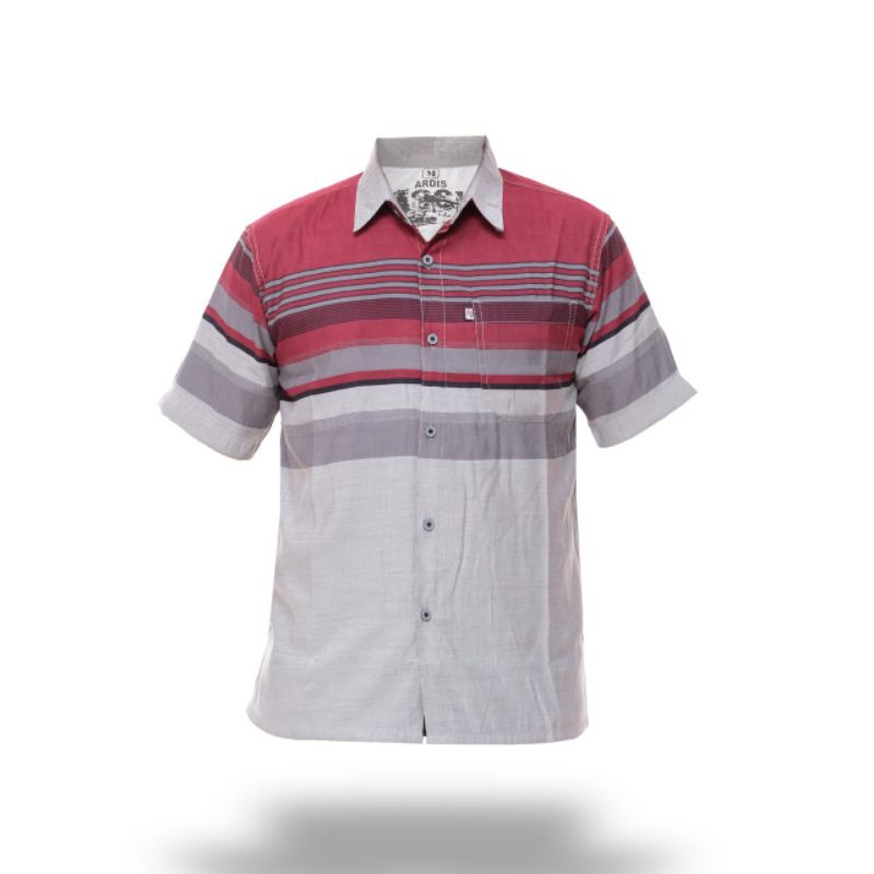 (GRATIS ONGKIR) PROMO TERBARU KEMEJA BAPA BAPA LENGAN PENDEK MOTIF SALUR