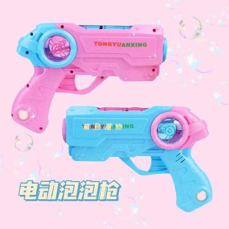 mainan bubble gun pink blue