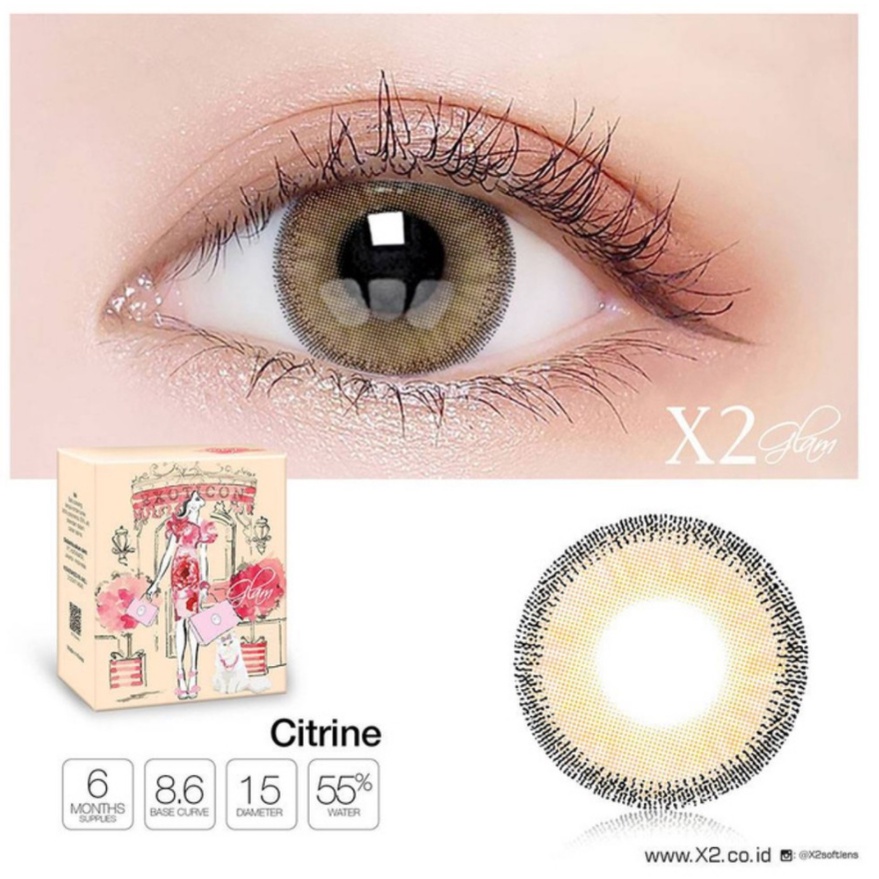 SOFTLENS X2 GLAM CITRINE MINUS -0.50 s/d -10.00 / X2 by Thirteen.co