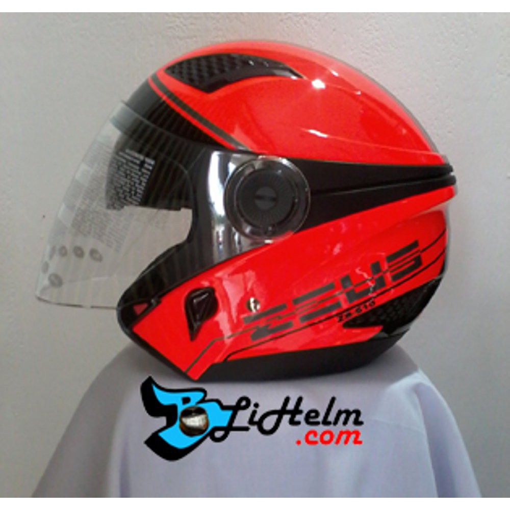 helm ZEUS ZS 610 NEON ORANGE 0017 BLACK  Terlaris