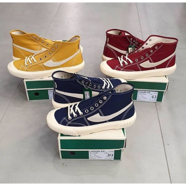  Sepatu  Compass  Gazelle Hi Vintage Maroon Mustard Navy 