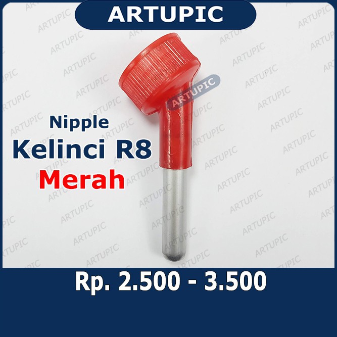 Nipple Kelinci R8 nipel nepel niple Botol Minum Kelinci Aluminium Gotri Keramik