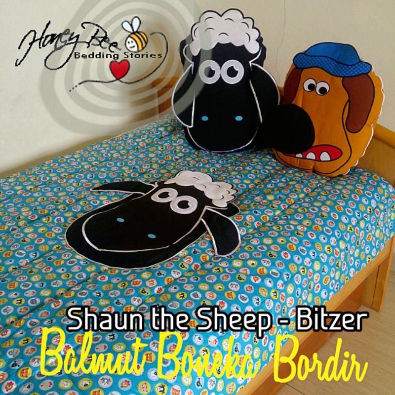 HoneyBee : Balmut Boneka Karakter SHAUN the sheep, BITZER the dog