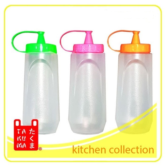 [ TAKUMA ] Botol Kecap 1000mL / Botol Kecap 1 Liter / Botol Tempat Minyak Goreng Plastik / Botol Saos Sambal Mayonais / Mayones 1000 500 300 mL