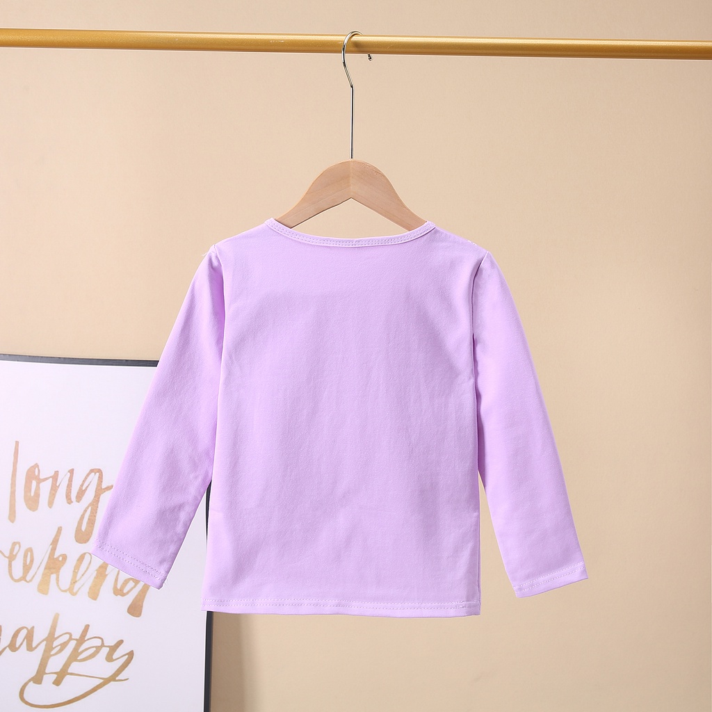 Kaos Panjang Anak Perempuan Motif Pita Renda Bahan Katun Casual Style Import Baju Atasan Balita-3