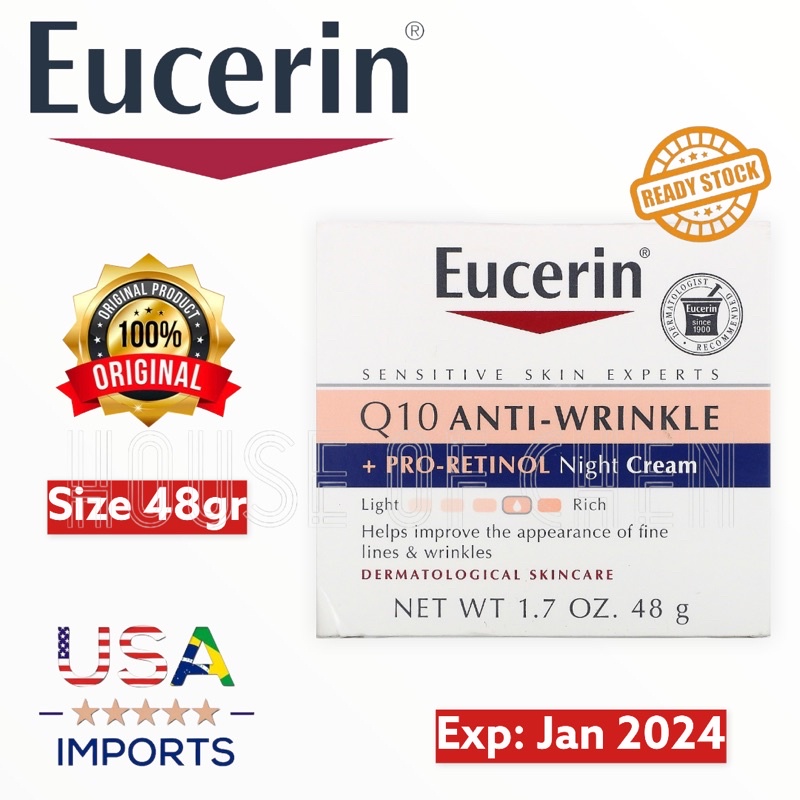 Jual EUCERIN Q10 Anti Wrinkle Pro Retinol Night Cream 48gr Shopee