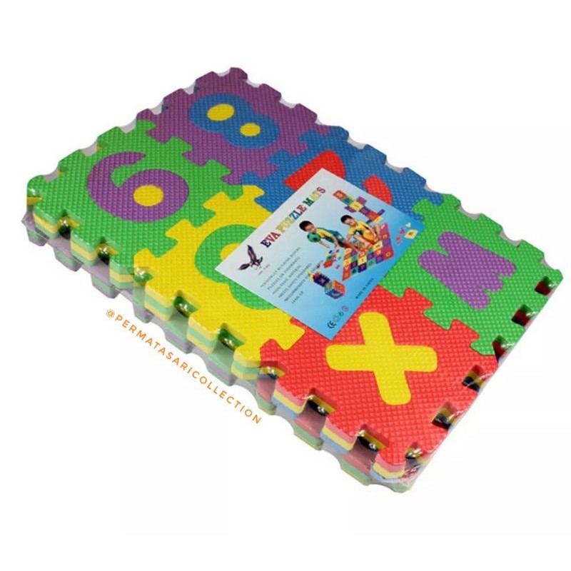 Mainan Puzzle Anak Huruf Alphabet Angka Busa Foam Warna Warni Multi Color