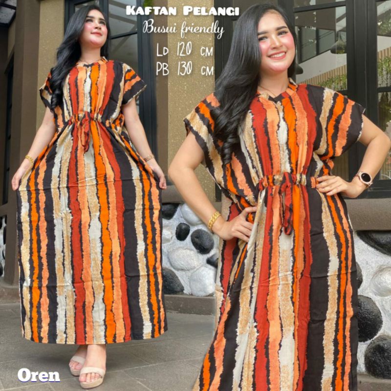 Daster Arab Jumbo/ TERY KAFTAN/ Daster Bhusui Resleting Depan/ Daster Kaftan Tali serut Depan