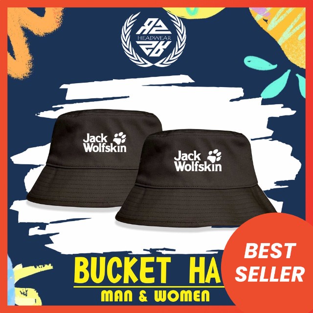 Topi Bucket Hat JWS Topi Bucket Pria Wanita Outdor Topi Bucket Distro Topi Ember Wanita Pria