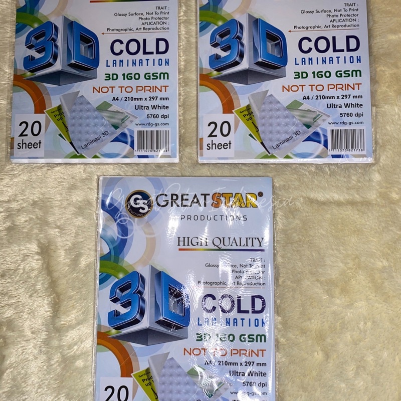 

HJK LAMINASI 3D GS UK A4/20 lembar