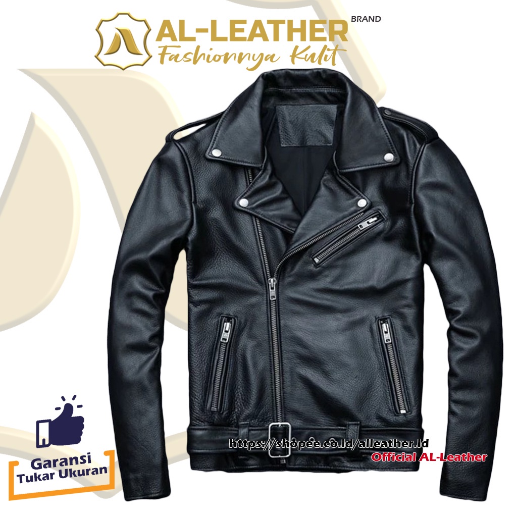 [AL-Leather] PREMIUM Jaket Kulit Pria Ramones The changcuters Bigsize/Size M L XL 2XL