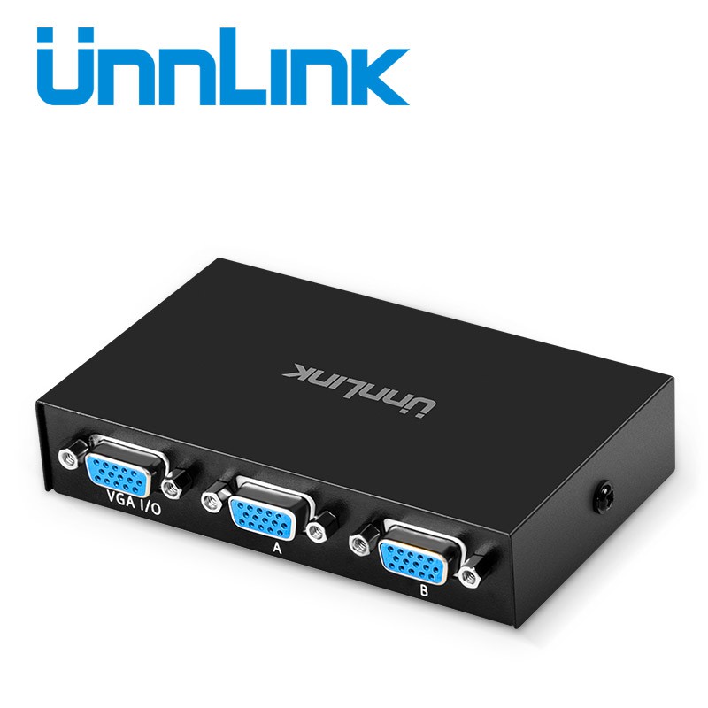 Bebas ongkir Unnlink VGA Switch 2X1 FHD 1080P@60Hz 2 VGA In 1 Out 2*1 VGA Switch BOX for computer