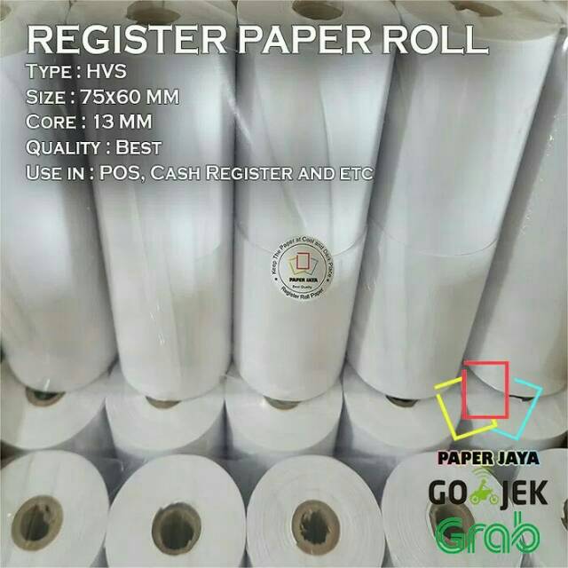 

Kertas Struk HVS 75x60 1 ply Paper jaya