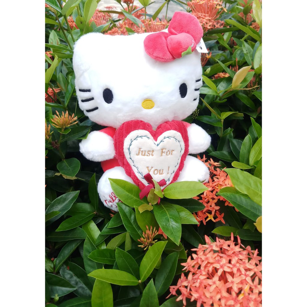 BONEKA KITTY BUAH HATI RED 10 INC