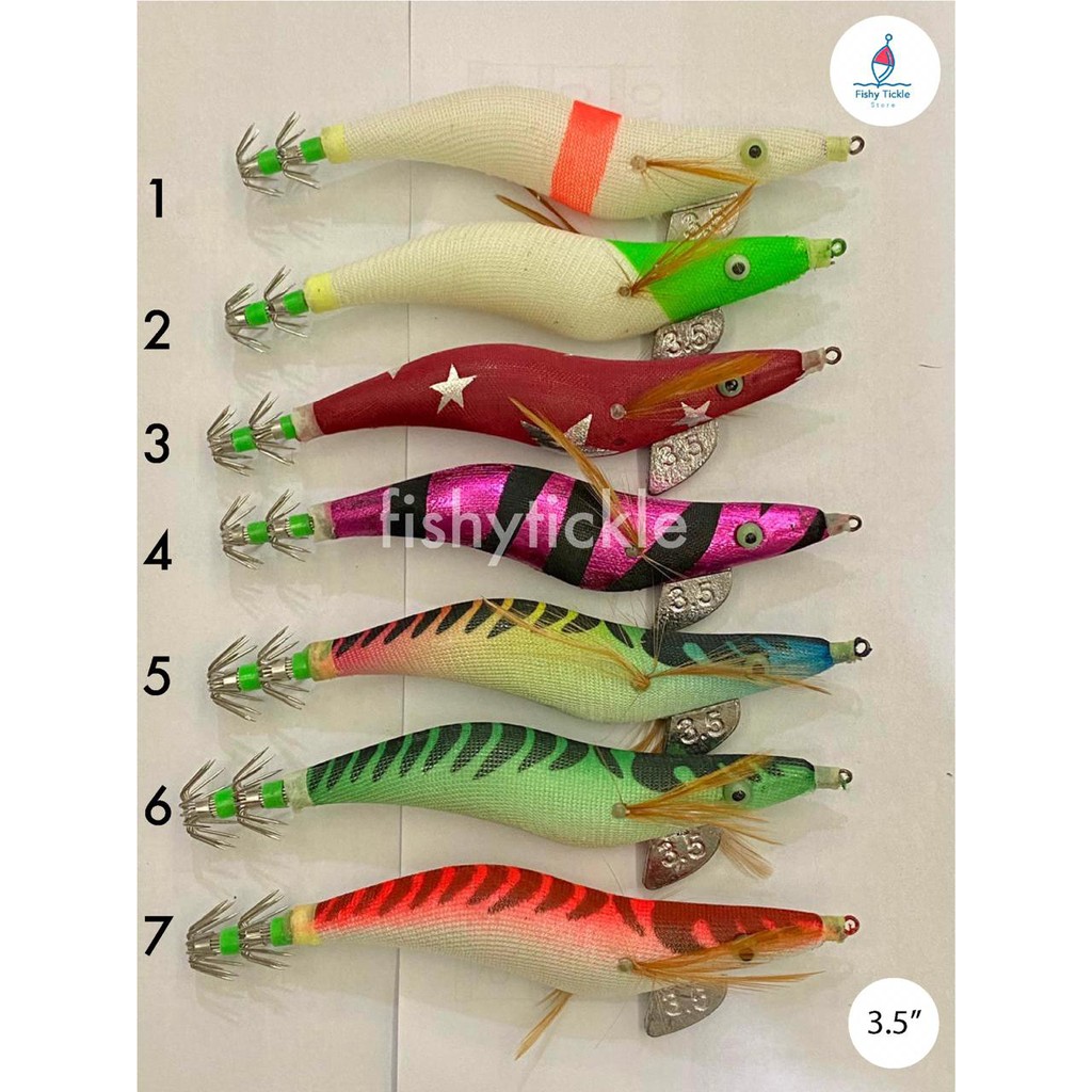 Umpan Pancing Cumi Yamashita Squid Jig 3.5 & 4.0 - Glow in the dark
