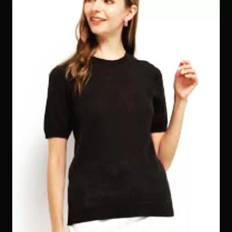 black knit blouse zara