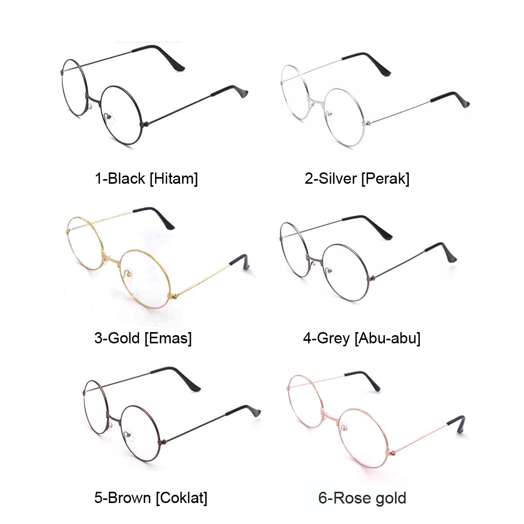 Kacamata Oval Korea/Optical Glasses Kaca Mata Bulat Design Korea Pria DanWanita