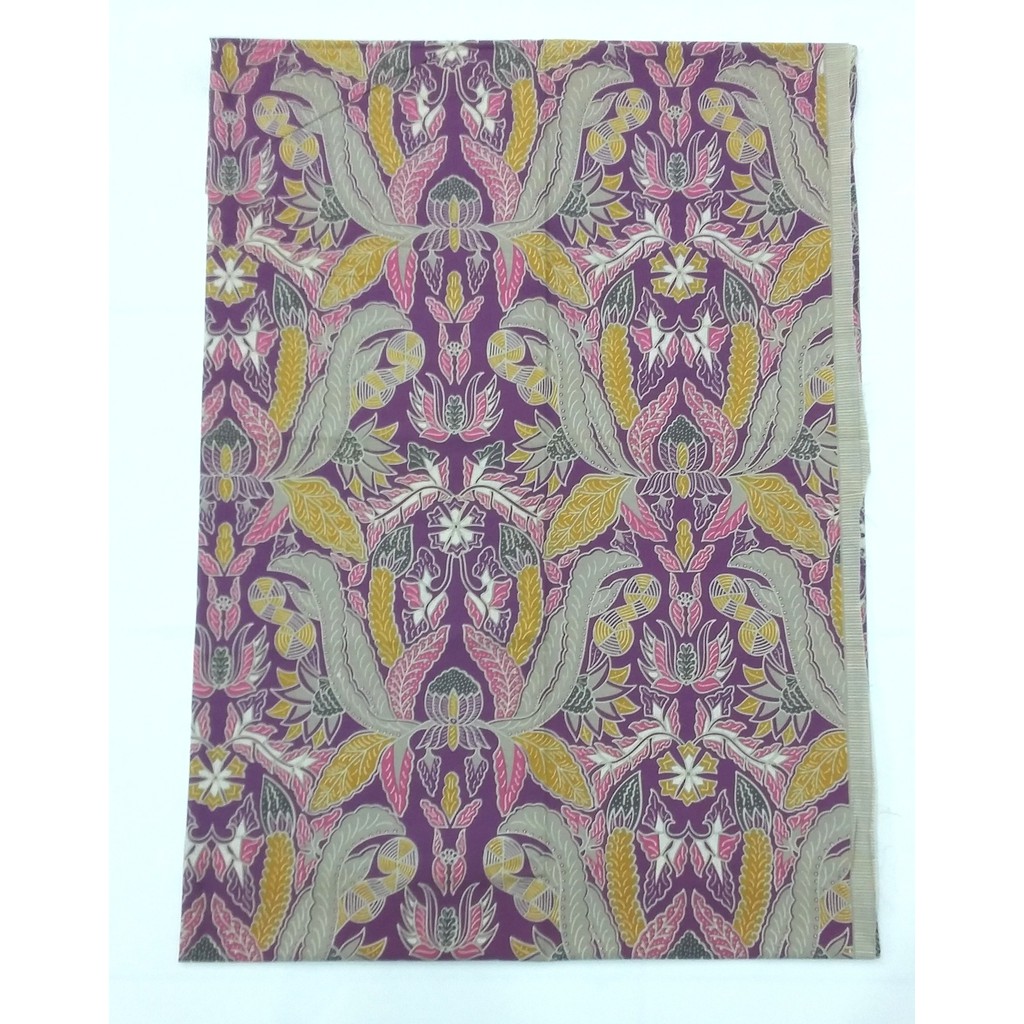 Kain Batik Jarik Selendang Bahan Katun SJ 119 Kembang Ungu