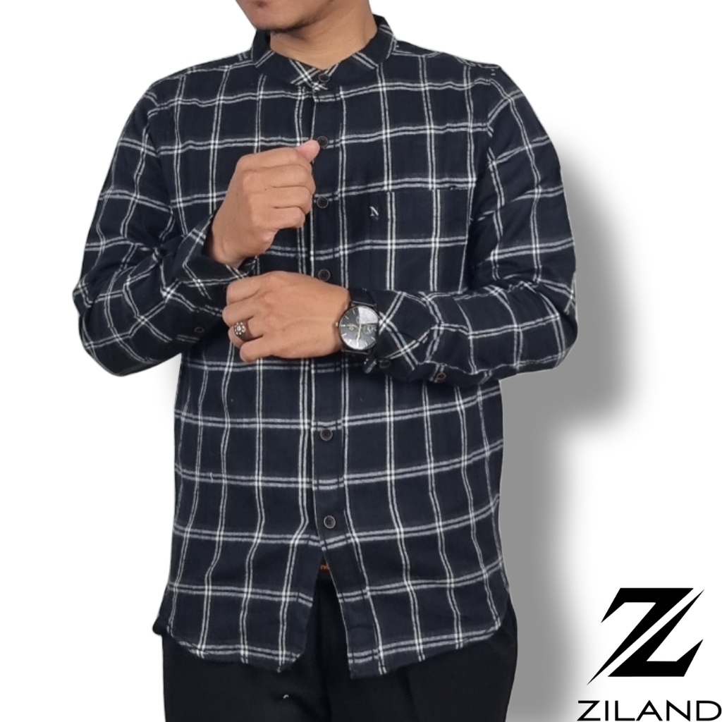 Kemeja Koko Pria Lengan Panjang Katun Flanel Premium New ZLN