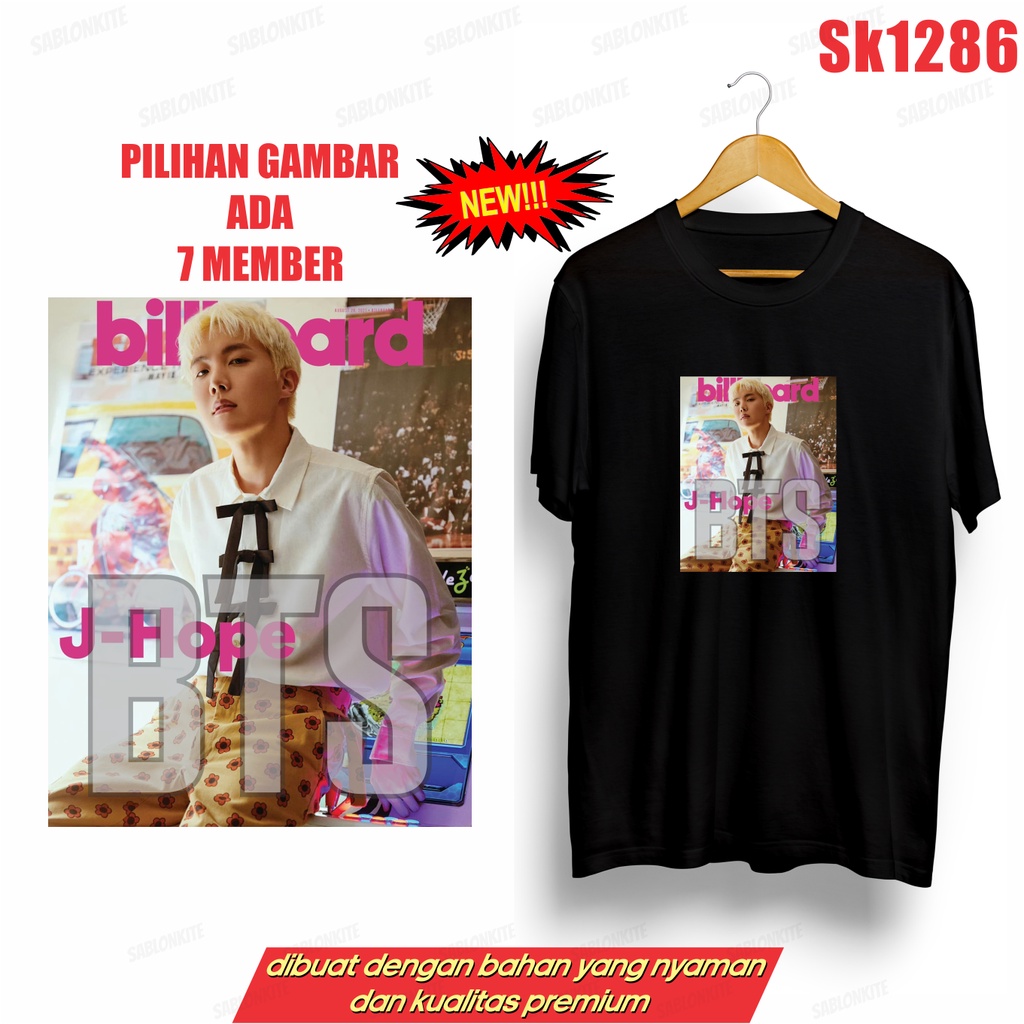 MURAH!!! KAOS KPOP BILLBOARD JUNGKOOK TAEHYUNG SK1286 JK V SG JIN JM JH  RM SK