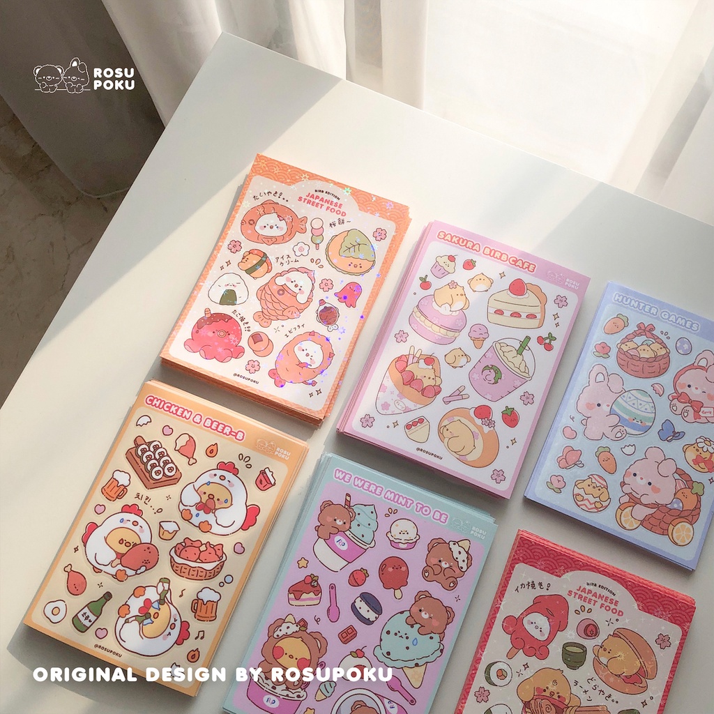 

Rosupoku Sticker Sheet - 6 Design