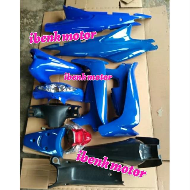 discount full set cover body + lampu smash lama biru