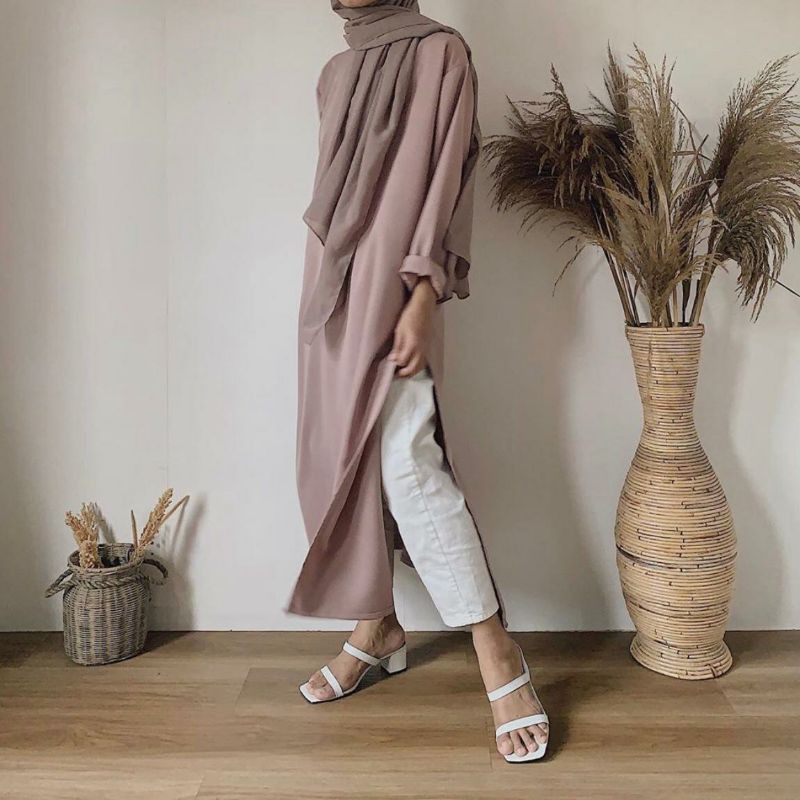 TUNIK MUSLIM TERMURAH BANYAK WARNA CASUAL SIMPLE SEHARI HARI NAYA TUNIK